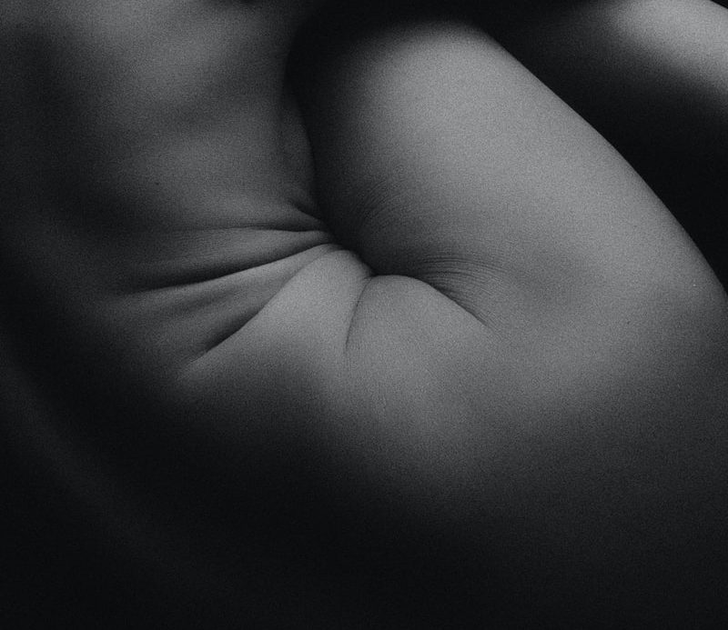 grayscale photography of naked human